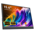 Portable Monitor 15.6 inch FHD 1080P - Ultra-Slim Portable Laptop Monitor with Kickstand - IPS Travel Monitor for Laptop PC, MAC, Phone, Xbox, PS5 - USB-C & HDMI Connectivity