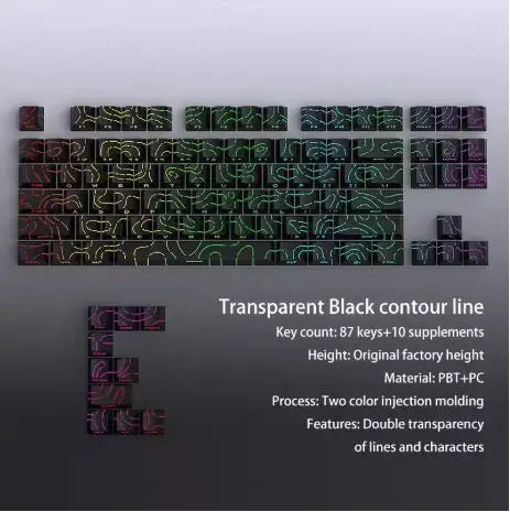 TopoGlow Purple PBT Keycap Set