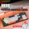 AJAZZ NK98 Wired Keyboard 98 LAYOUT Plug and Play Hull Structure Gamer ABS Translucent Keycaps for Laptop PC