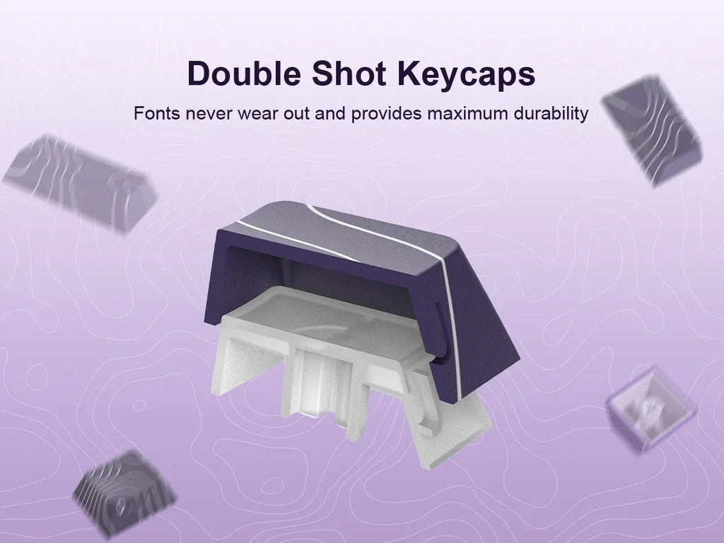 TopoGlow Purple PBT Keycap Set